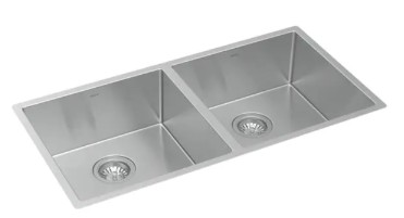Cuba Dupla de Cozinha 80X40 Inox, Suprema