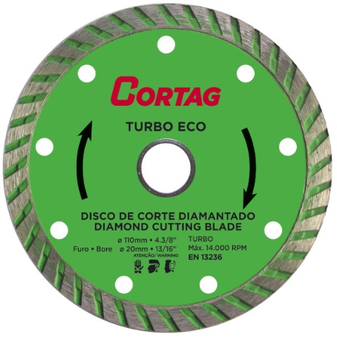 Disco Diamantado Turbo Eco 110MM, Cortag