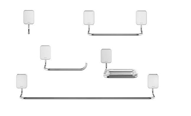 Kit Acessorios 05 Pc Cromado, Pop