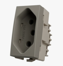 Tomada Padrao BRASILEIRO2P+T 10A-250V Argila Sleek