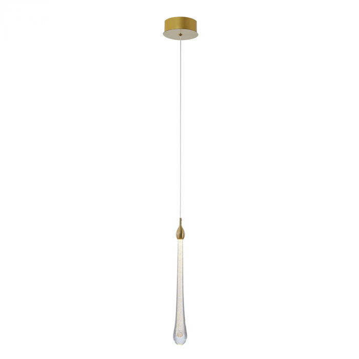 Pendente Goccia Dourado e Tranp 12CM/