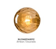 Arandela Blommma AMBAR/DOURADO 12CM/12CM/FR de L
