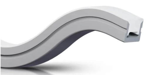 Perfil Flexivel de Sobrepor Rl 50 Mt 20X14, Branco