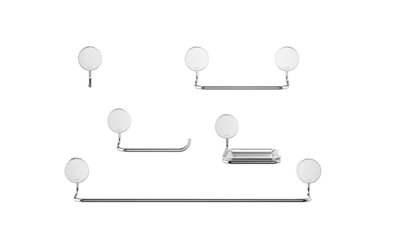 Kit Acessorios 05 Pc Cromado, Dot