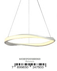 Pendente Mobius Branco 3000K 60X30
