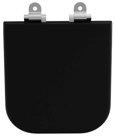 Assento Poliester com Slow Close Cromado Preto, Piano