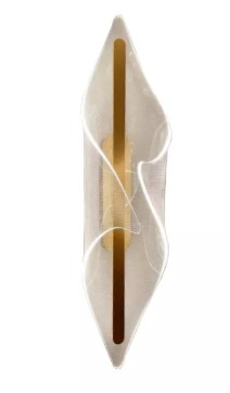 Arandela Fin 12X45 Dourado e Acri 3000K 5W