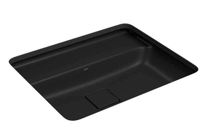 Cuba Retangular de Embutir com Mesa 50CM Preto, Slim