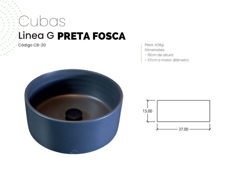 Cuba Linea G Preto Fosco