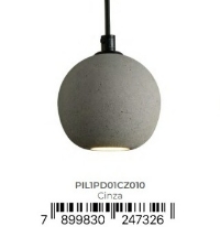 Pendente Pilko Cinza 10CM