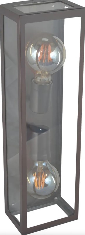 Arandela 5 Vdr Transp 45X9X13 60W Preto Text