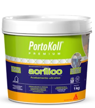 Rejunte Acrilico Cinza Platina, 1KG