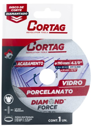 Disco Diamantado PORC/VIDRO 110MM, Cortag