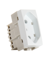 Tomada Padrao Brasileiro 2P+T 10A-250V Branco Sleek