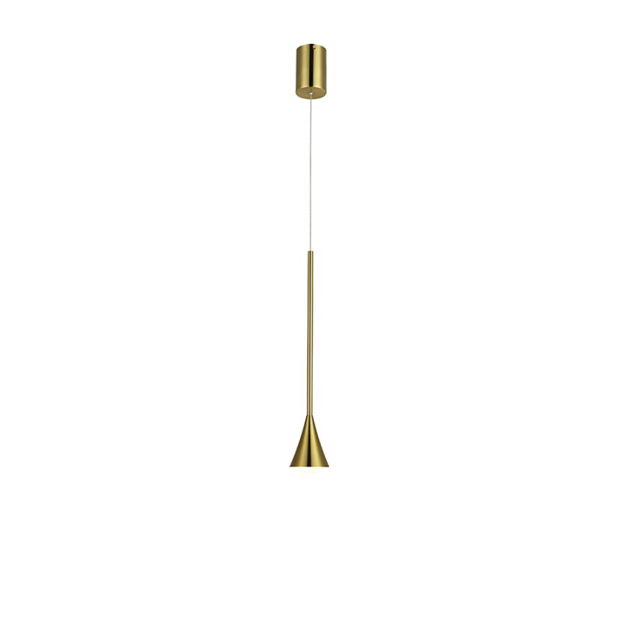 Pendente Elastic Latao Dourado 7CM/40CM 5W Fr de L
