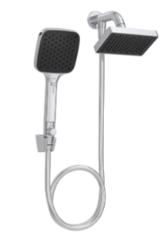 Chuveiro Retangular Parede com Des 15CM Cromado, Flex Plus