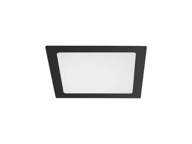 Painel LED18W Lux Quadrado Sobrepor Preto