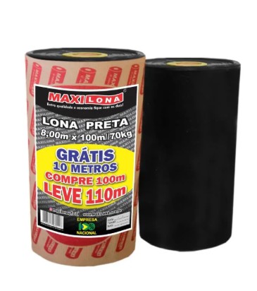 Lona Preta 8X100