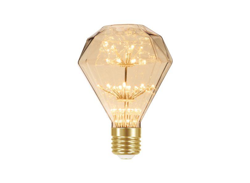 Lampada LED Fireworks Vintage D95 Ambar