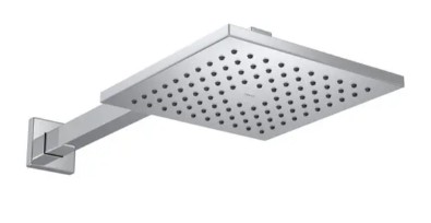 Chuveiro Parede com Tubo Cromado, Quadrado