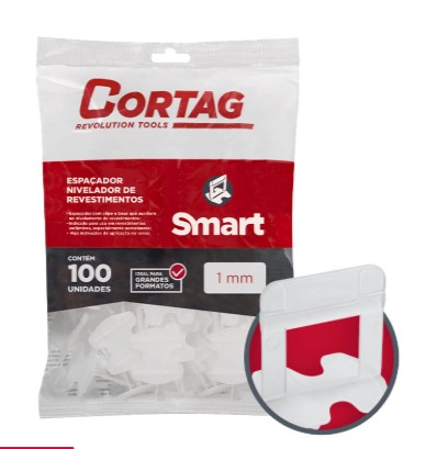 Espacador Nivelador Smart 1,0MM Pct 100UN, Cortag