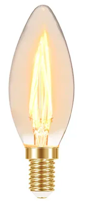 Lâmpada LED Tasc Filamento Vintage Vela B35 3W Ambar