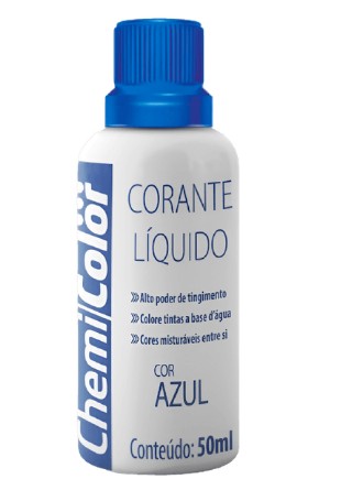 Corante Liquido 50ML, Azul