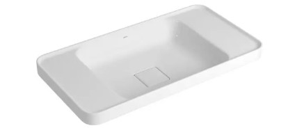 Cuba Retangular Sobrepor 60CM Branco, Slim